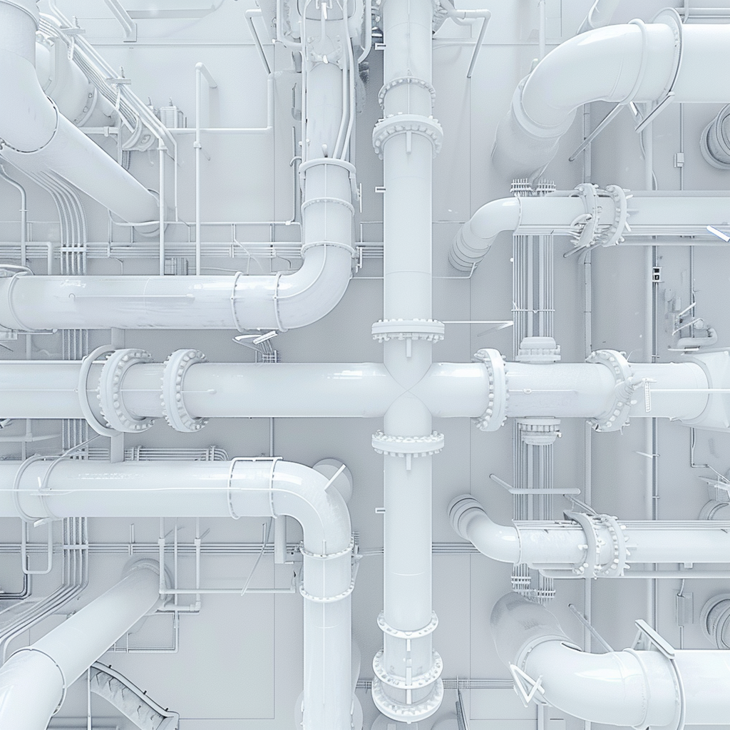 ubersteen_nl2212_An_artistic_top_view_of_a_white_industrial_pip_835069dc-e7e0-4f99-a974-d46b45d12aa9